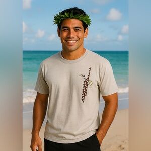 Crazy Shirts Unisex Kona Coffee Dyed Light Tan Graphic Tee Sz Medium Hawaiian